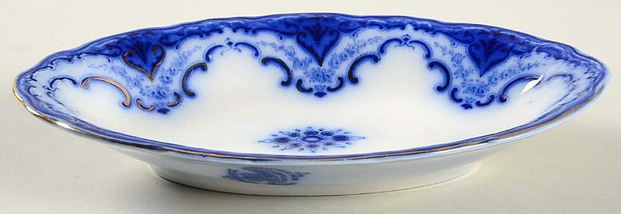 Cambridge (Flow Blue) Relish/Gravy Underplate by Alfred Meakin-1