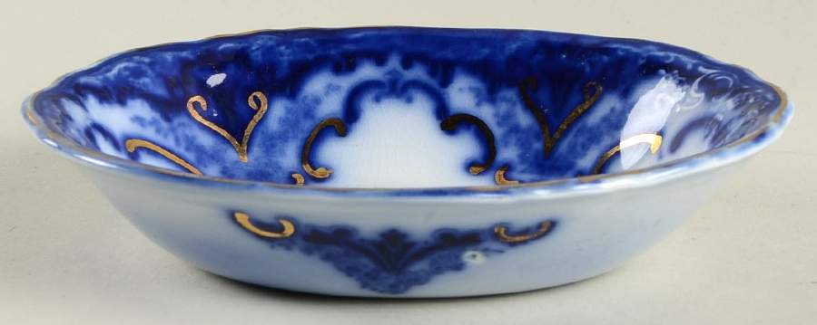 Cambridge (Flow Blue) 5" Oval Sweet Meat Dish by Alfred Meakin-1
