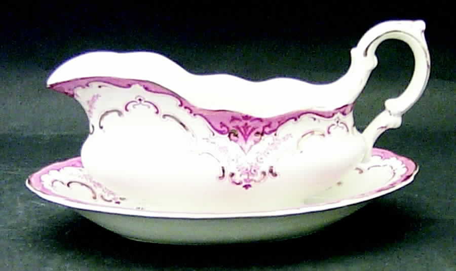 Cambridge Gravy Boat & Underplate by Alfred Meakin-1