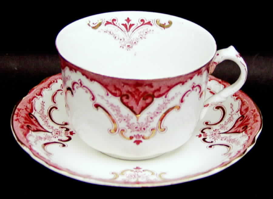 Cambridge Flat Cup & Saucer Set by Alfred Meakin-1