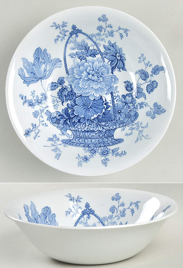 Charlotte Blue Coupe Cereal Bowl by Alfred Meakin-1