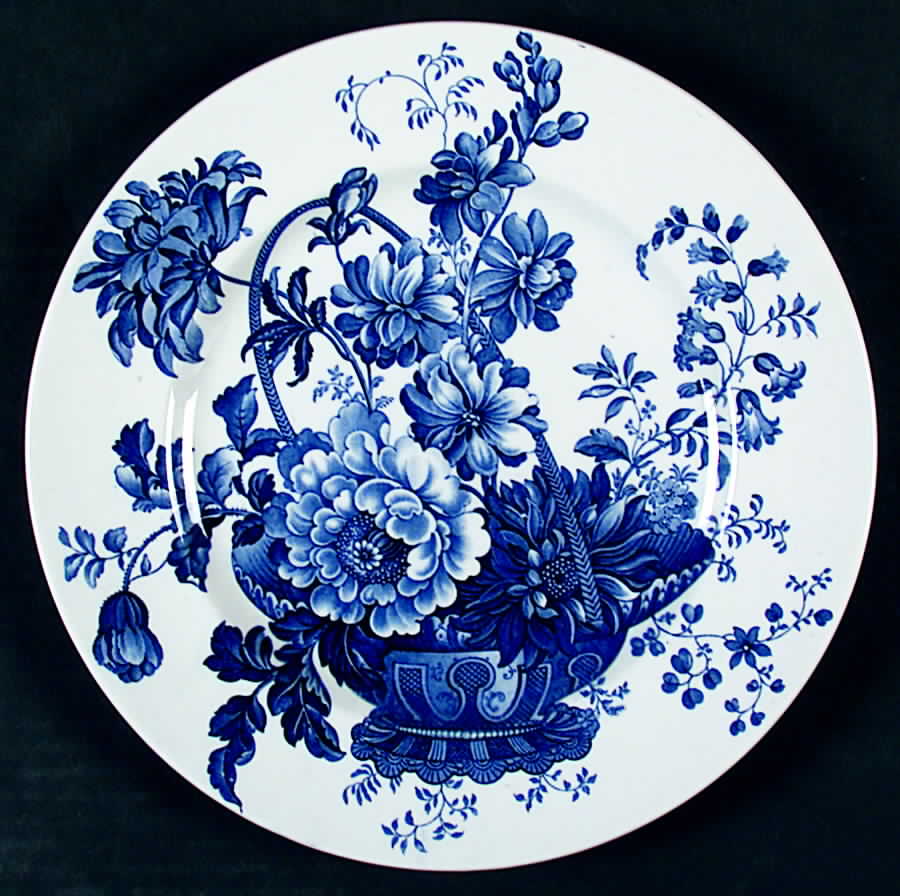 Charlotte Blue Dinner Plate by Alfred Meakin-1