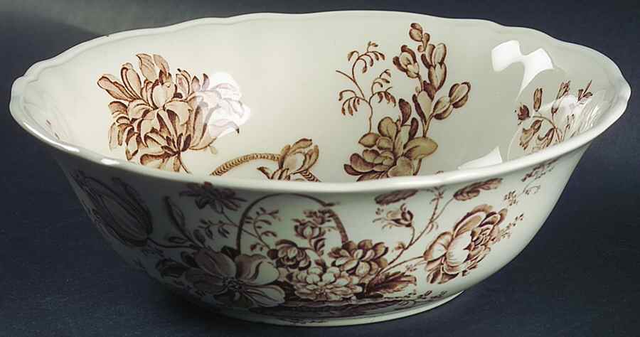 Charlotte Brown 8" Round Vegetable Bowl by Alfred Meakin-1