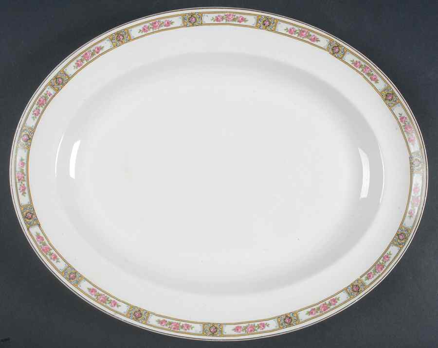 Clifton 14" Oval Serving Platter by Alfred Meakin-1