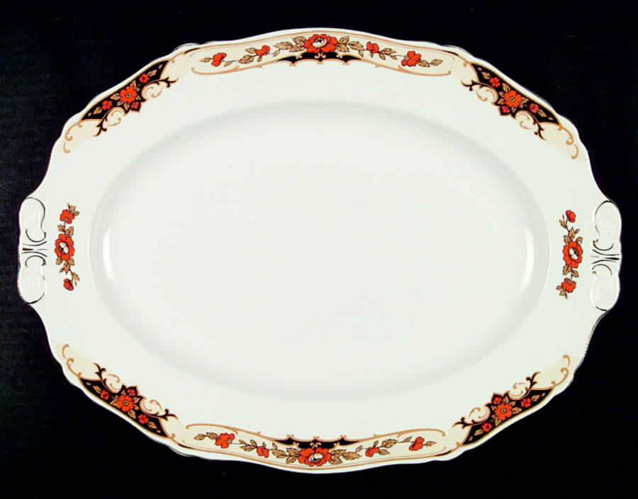 Dunkirk 12" Oval Serving Platter by Alfred Meakin-1