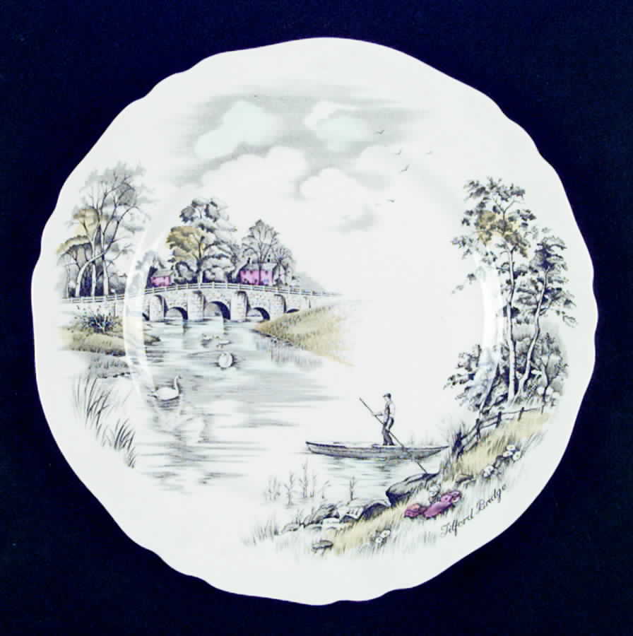 English Bridges Multicolor Dinner Plate by Alfred Meakin-1