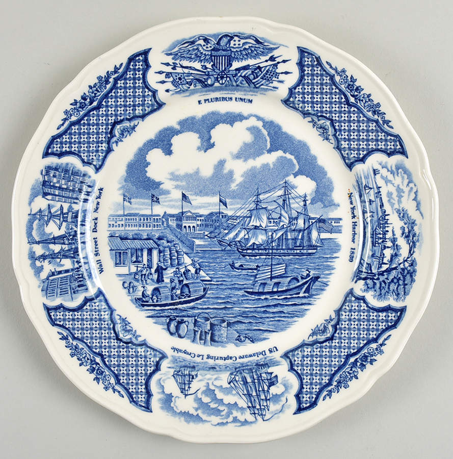 Fair Winds Blue Luncheon Plate by Alfred Meakin-1