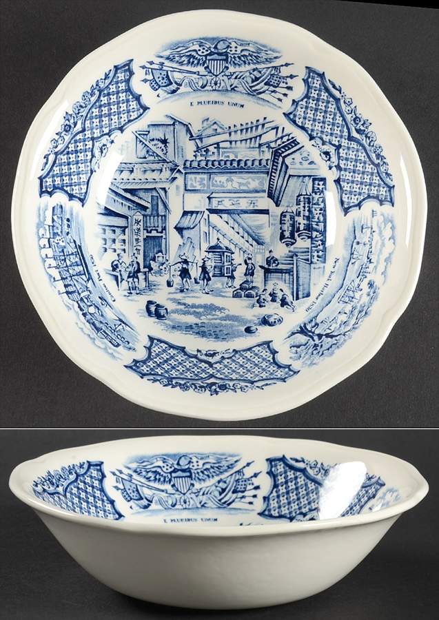 Fair Winds Blue Coupe Cereal Bowl by Alfred Meakin-1