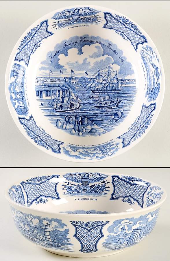 Fair Winds Blue 8" Round Vegetable Bowl by Alfred Meakin-1