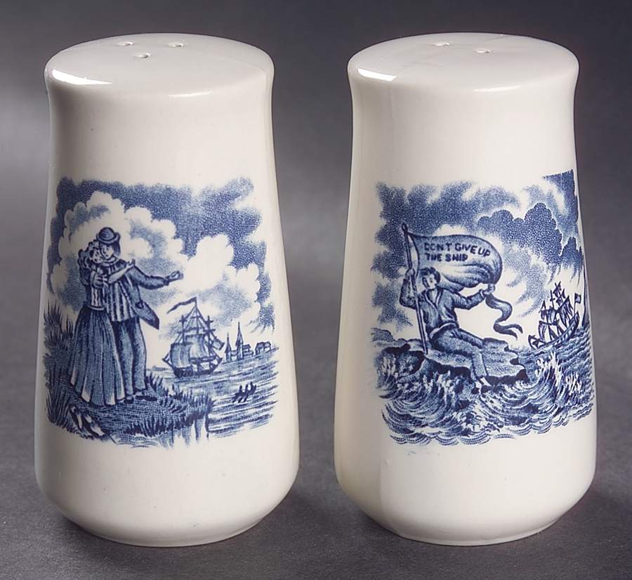 Fair Winds Blue Salt & Pepper Set by Alfred Meakin-1