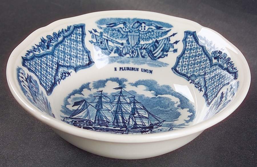 Fair Winds Blue Fruit/Dessert (Sauce) Bowl by Alfred Meakin-1