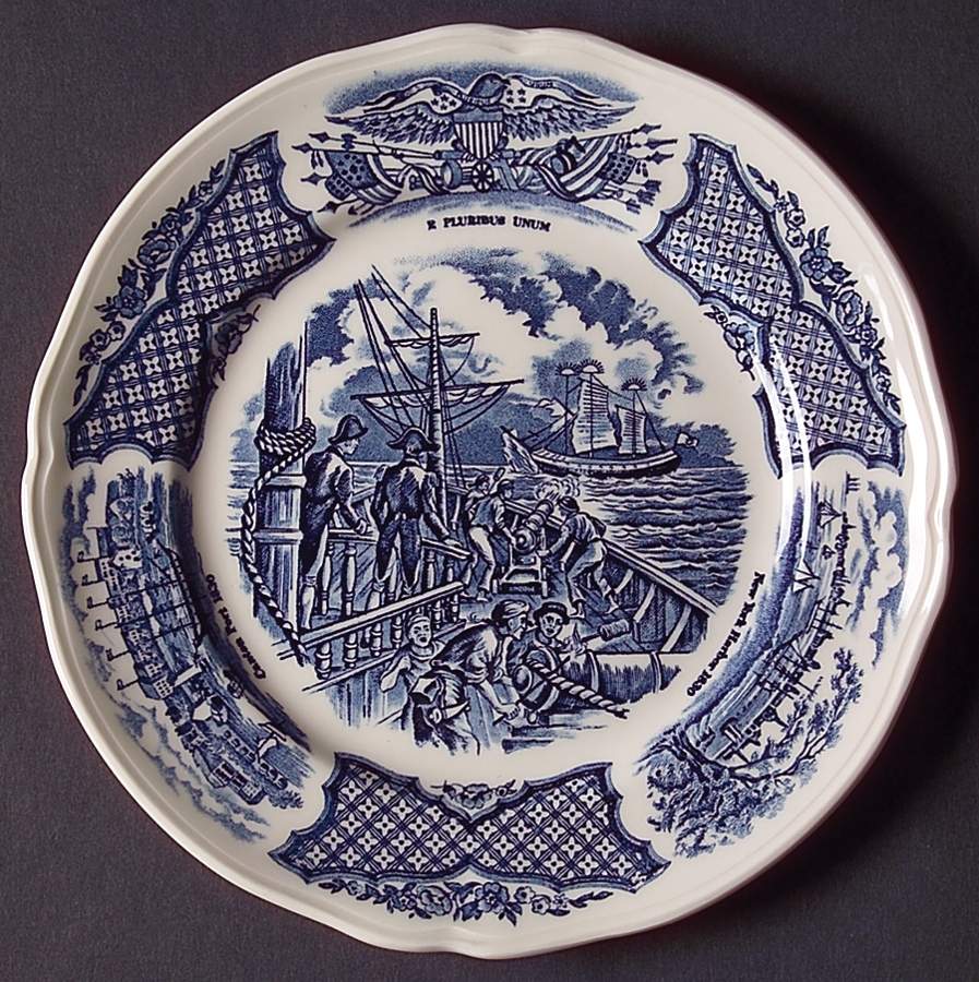 Fair Winds Blue Bread & Butter Plate by Alfred Meakin-1
