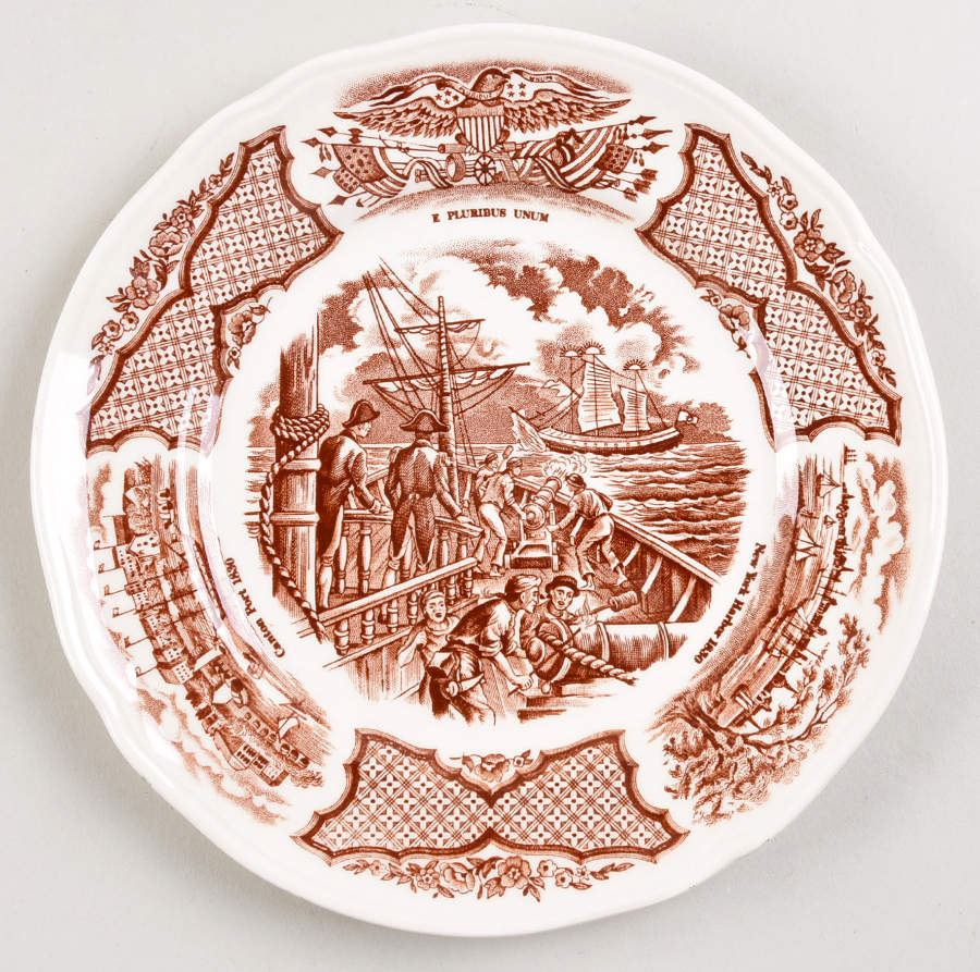 Fair Winds Brown Bread & Butter Plate by Alfred Meakin-1