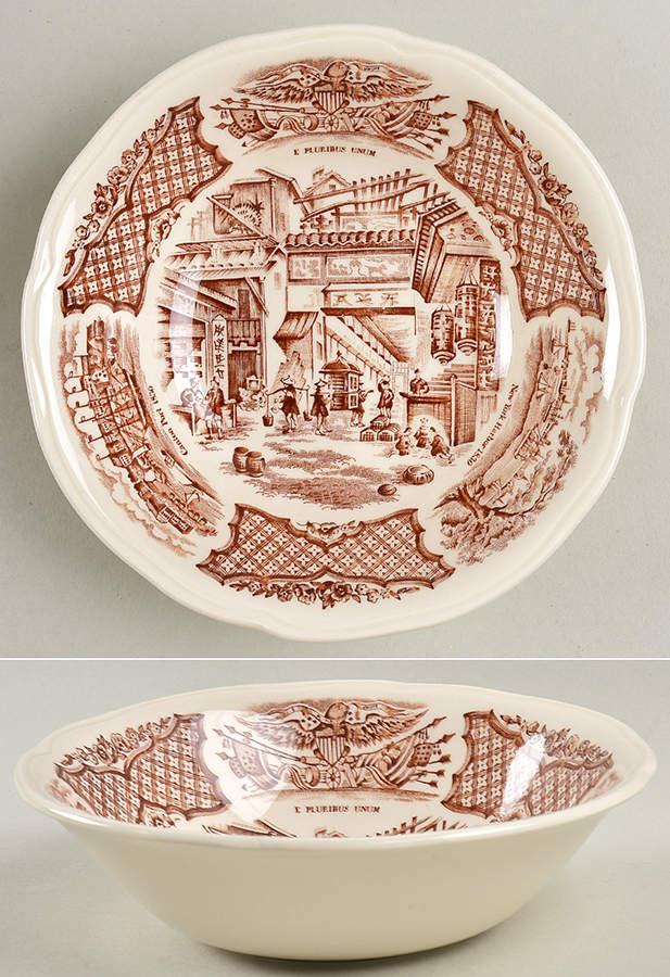 Fair Winds Brown Coupe Cereal Bowl by Alfred Meakin-1