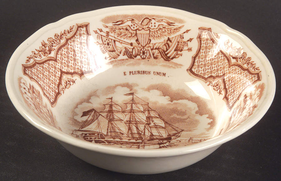 Fair Winds Brown Fruit/Dessert (Sauce) Bowl by Alfred Meakin-1