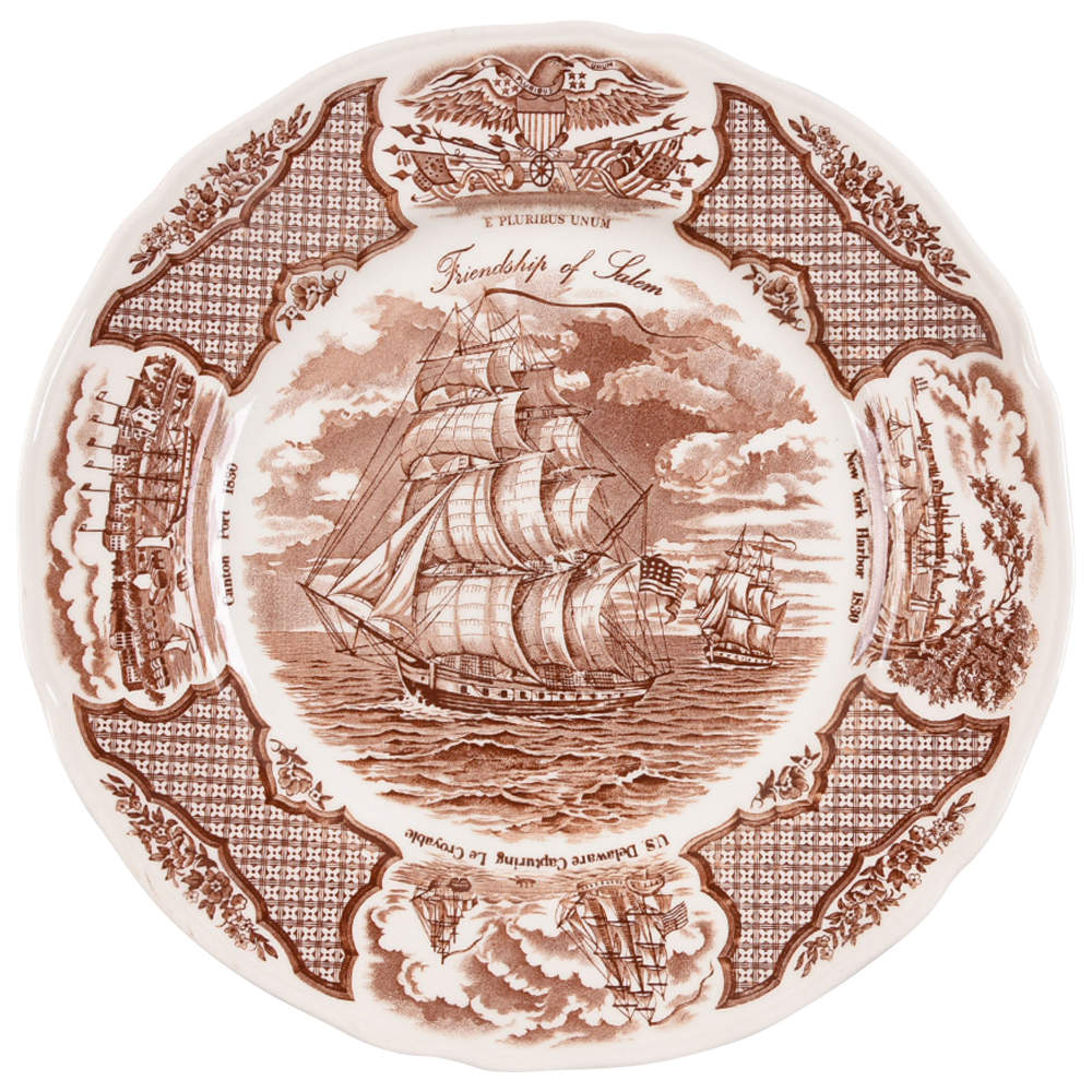 Fair Winds Brown Dinner Plate by Alfred Meakin-1