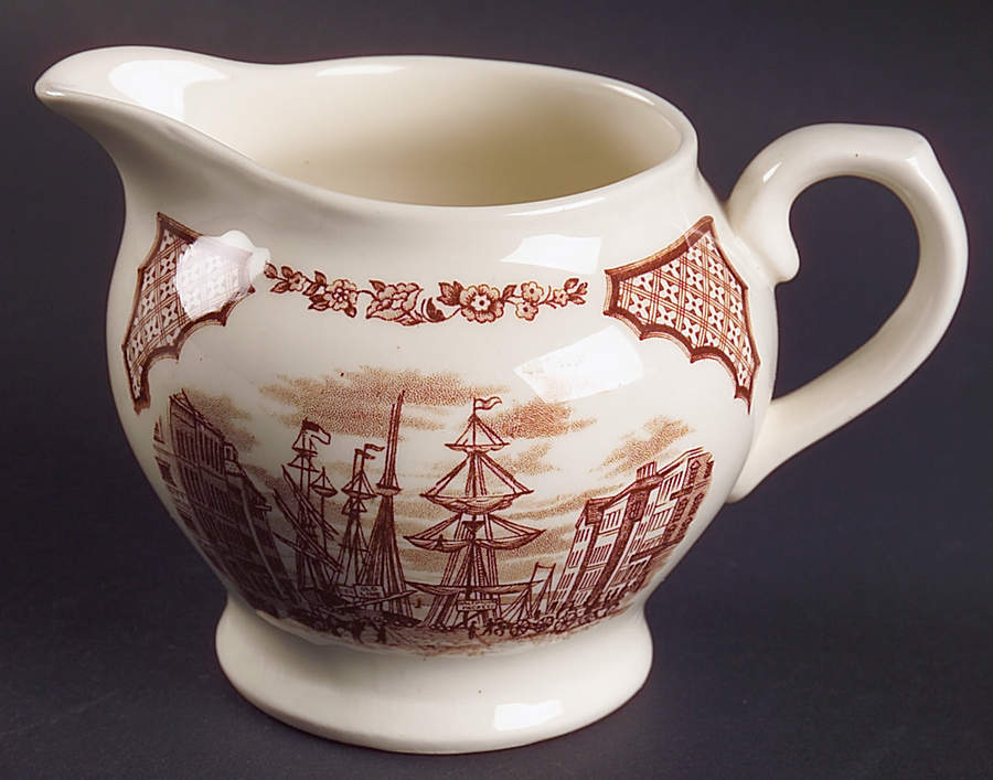 Fair Winds Brown Creamer by Alfred Meakin-1