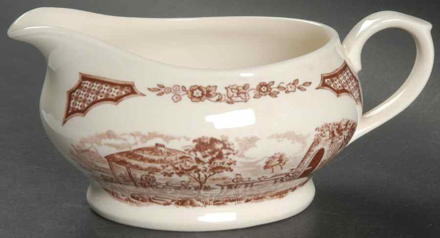 Fair Winds Brown Gravy Boat by Alfred Meakin-1