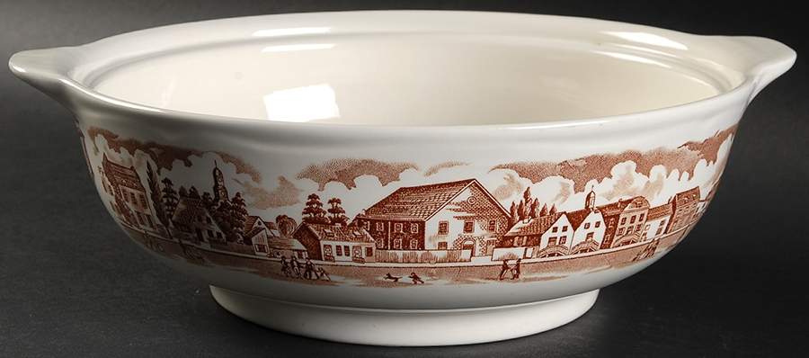 Fair Winds Brown Round Vegetable No Lid by Alfred Meakin-1