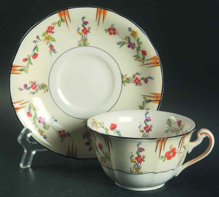 Federal Flat Cup & Saucer Set by Alfred Meakin-1