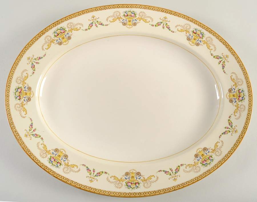 Festive 16" Oval Serving Platter by Alfred Meakin-1