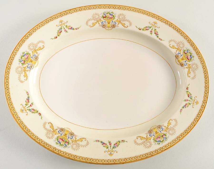 Festive 12" Oval Serving Platter by Alfred Meakin-1