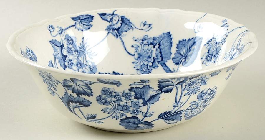 Florette Blue 7" Round Vegetable Bowl by Alfred Meakin-1