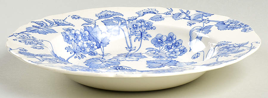 Florette Blue Large Rim Soup Bowl by Alfred Meakin-1