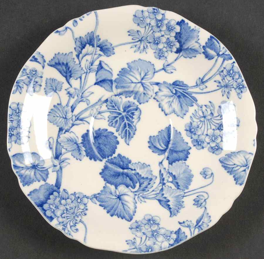 Florette Blue Saucer for Flat Cup by Alfred Meakin-1