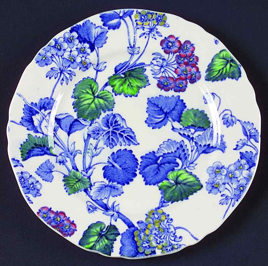 Florette Blue Multicolor Bread & Butter Plate by Alfred Meakin-1