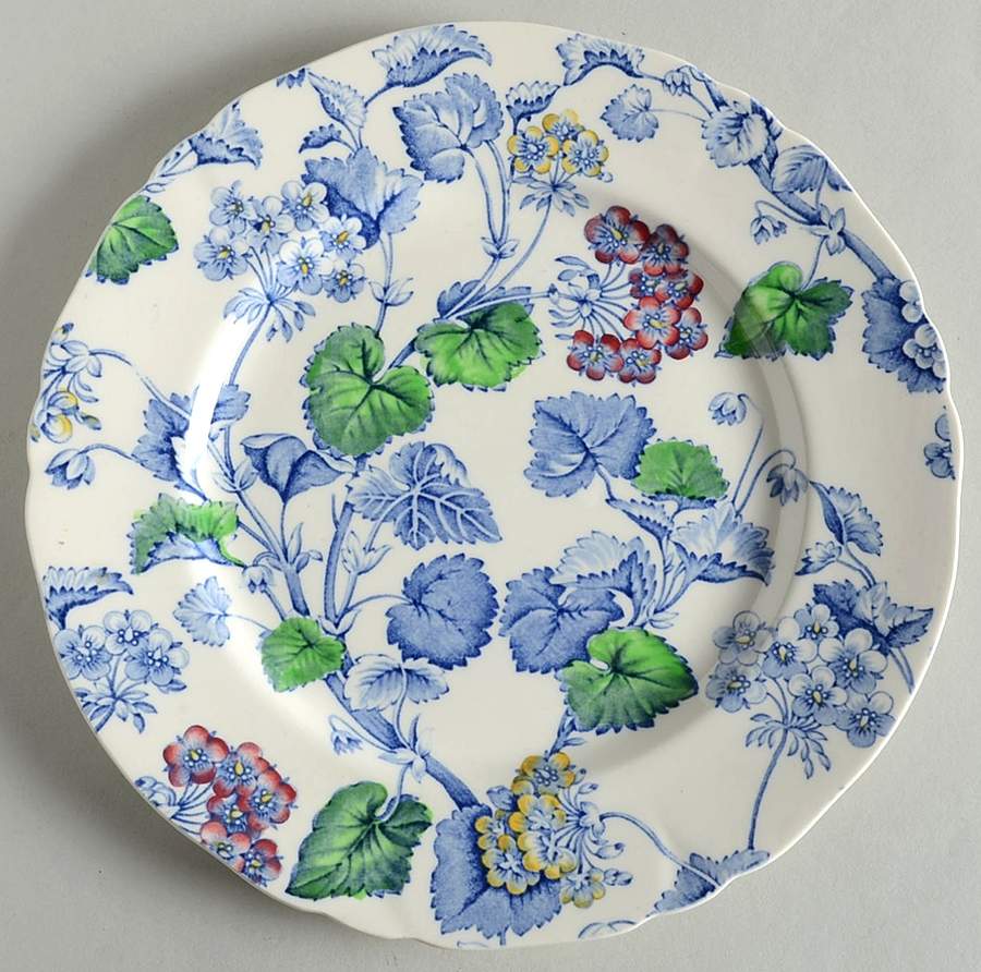 Florette Blue Multicolor Salad Plate by Alfred Meakin-1