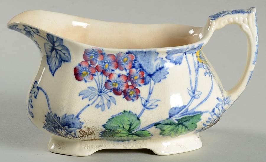 Florette Blue Multicolor Creamer by Alfred Meakin-1