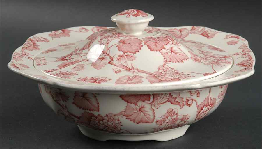 Florette Pink Round Covered Vegetable by Alfred Meakin-1