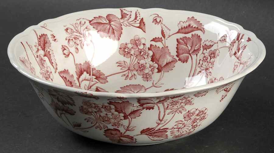 Florette Pink 7" Round Vegetable Bowl by Alfred Meakin-1