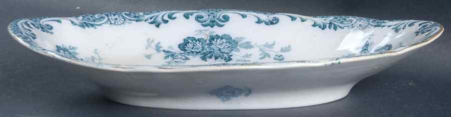 Glenmere Blue Green (Gold Trim) Relish by Alfred Meakin-1