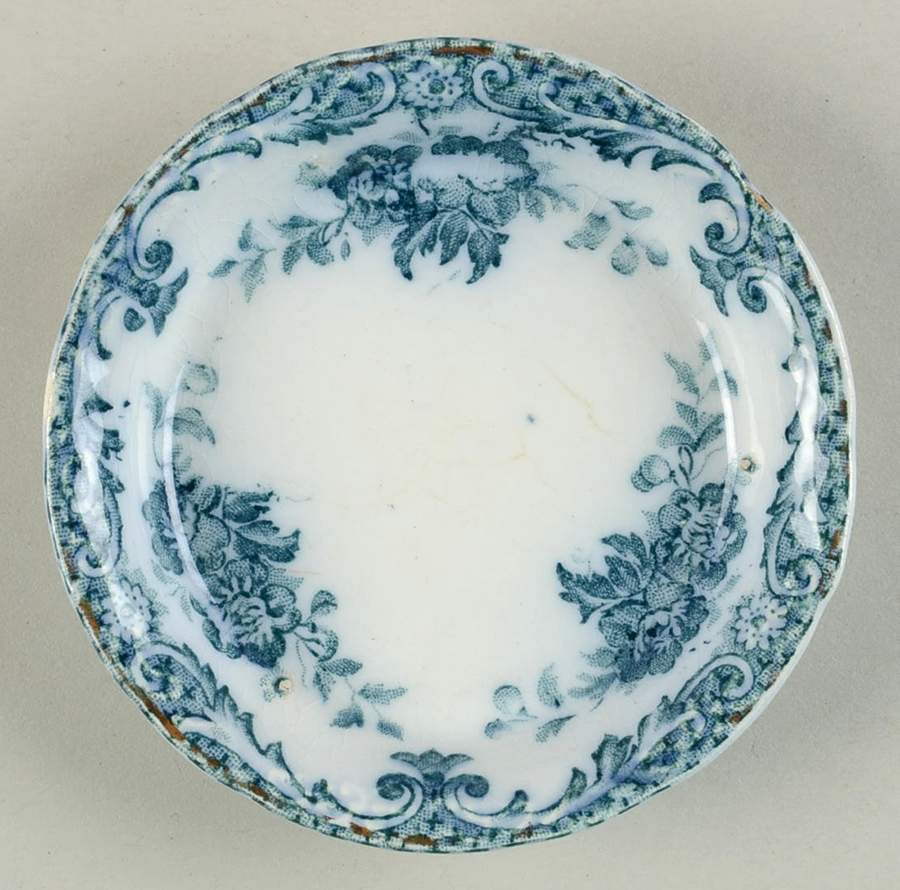 Glenmere Blue Green (Gold Trim) Butter Pat by Alfred Meakin-1