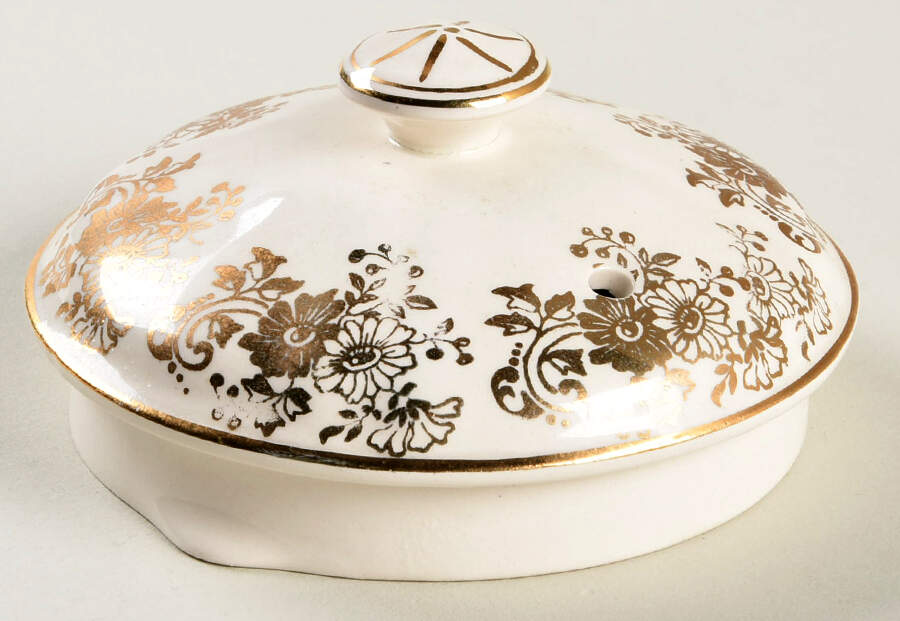 Golden Posy Lid for Teapot by Alfred Meakin-1