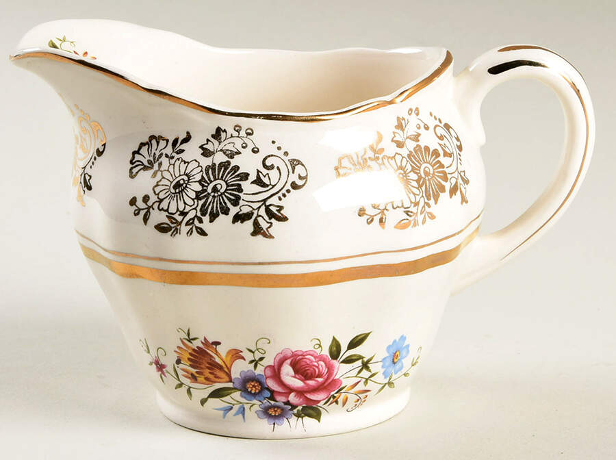 Golden Posy Creamer by Alfred Meakin-1