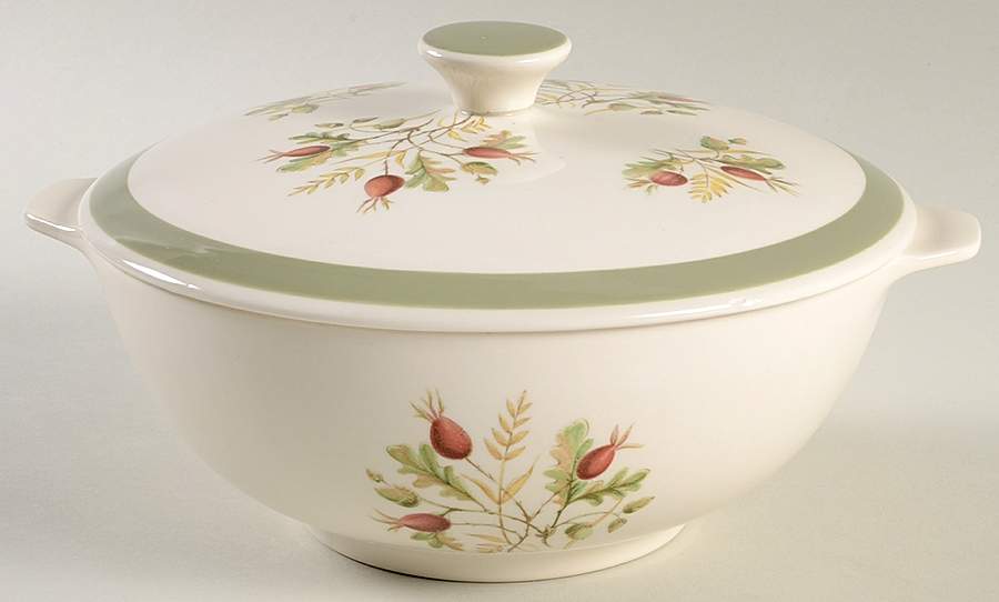 Greenwood (Cream Background) Round Covered Vegetable by Alfred Meakin-1