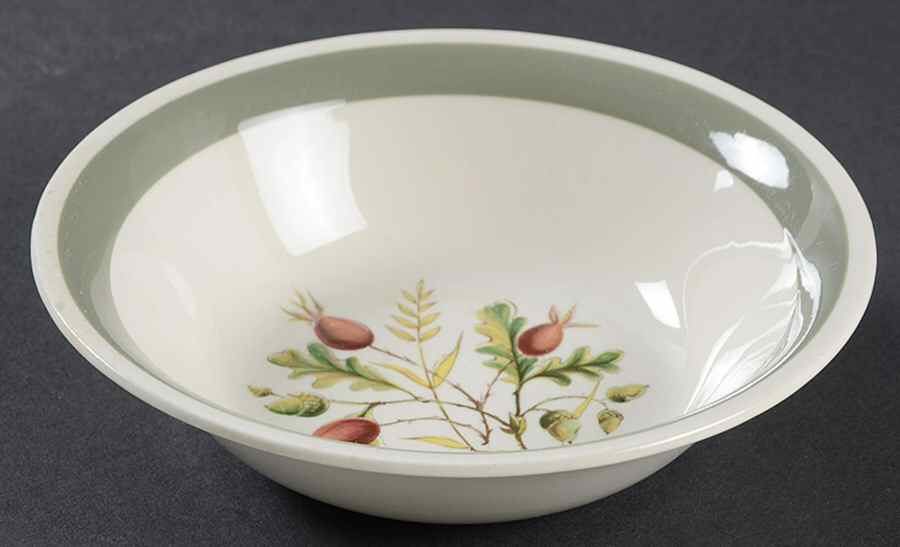 Greenwood (Cream Background) Fruit/Dessert (Sauce) Bowl by Alfred Meakin-1