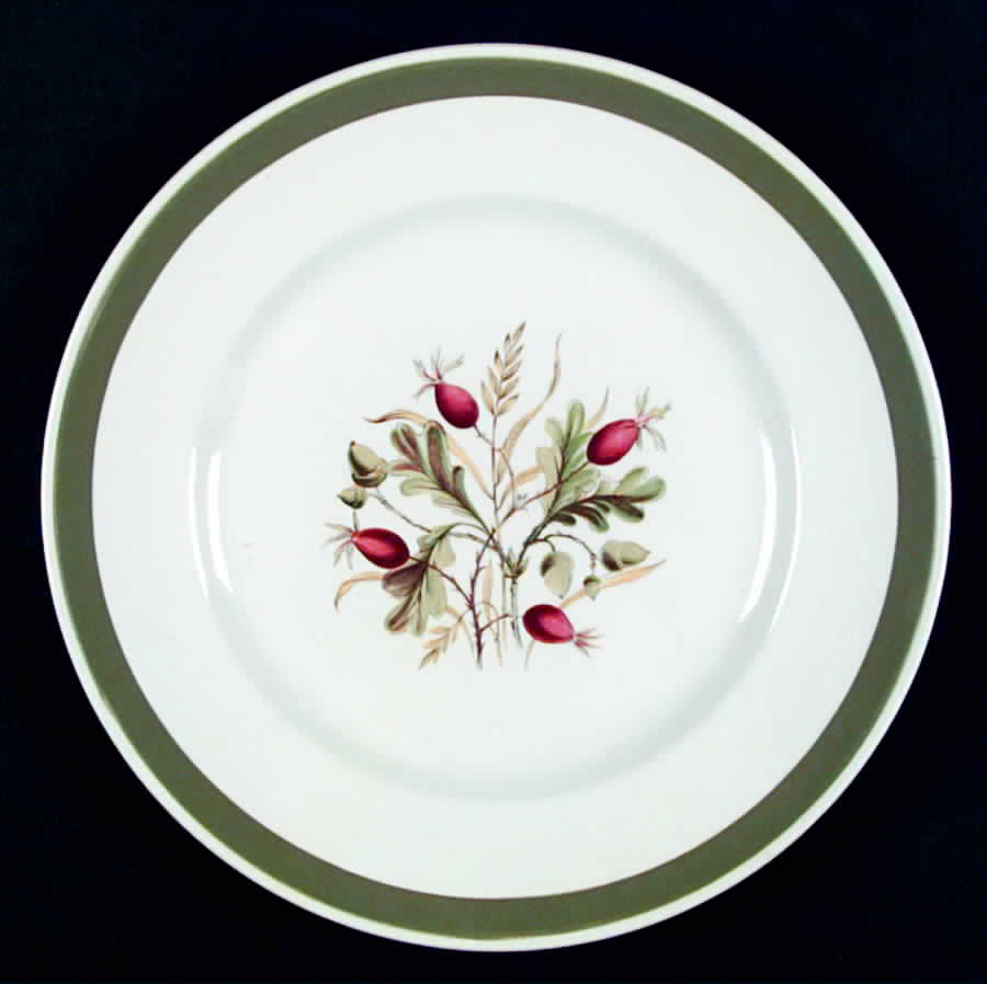 Greenwood (White Background) Dinner Plate by Alfred Meakin-1