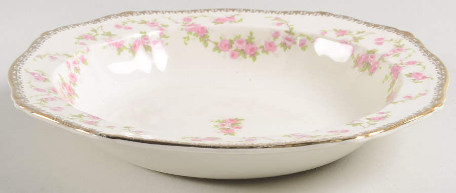 Harmony Rose Rim Soup Bowl by Alfred Meakin-1