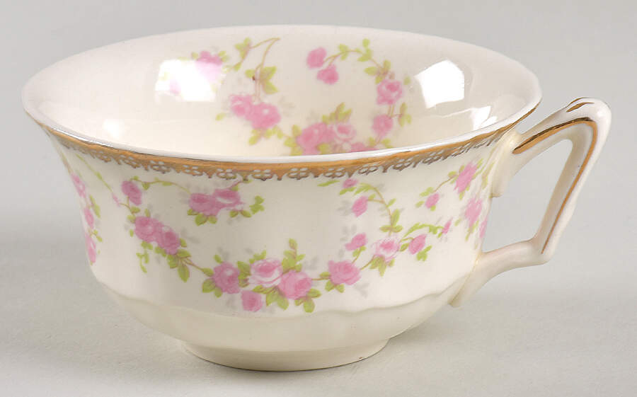 Harmony Rose Flat Cup by Alfred Meakin-1