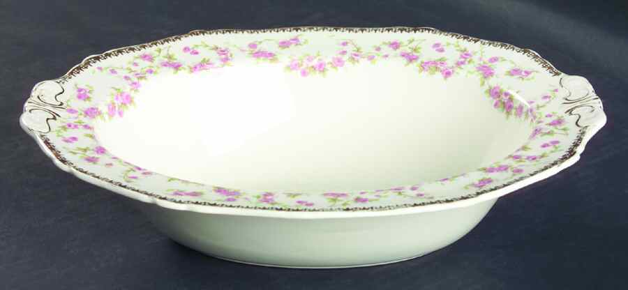 Harmony Rose 10" Oval Vegetable Bowl by Alfred Meakin-1