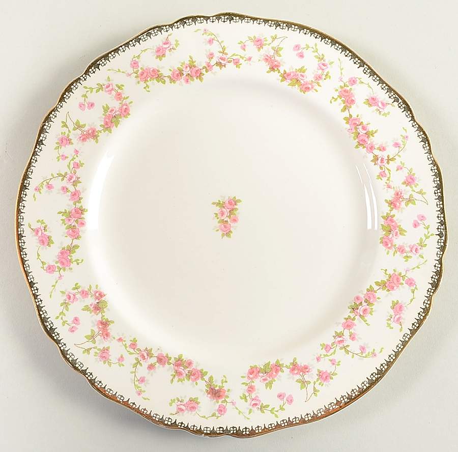 Harmony Rose Luncheon Plate by Alfred Meakin-1