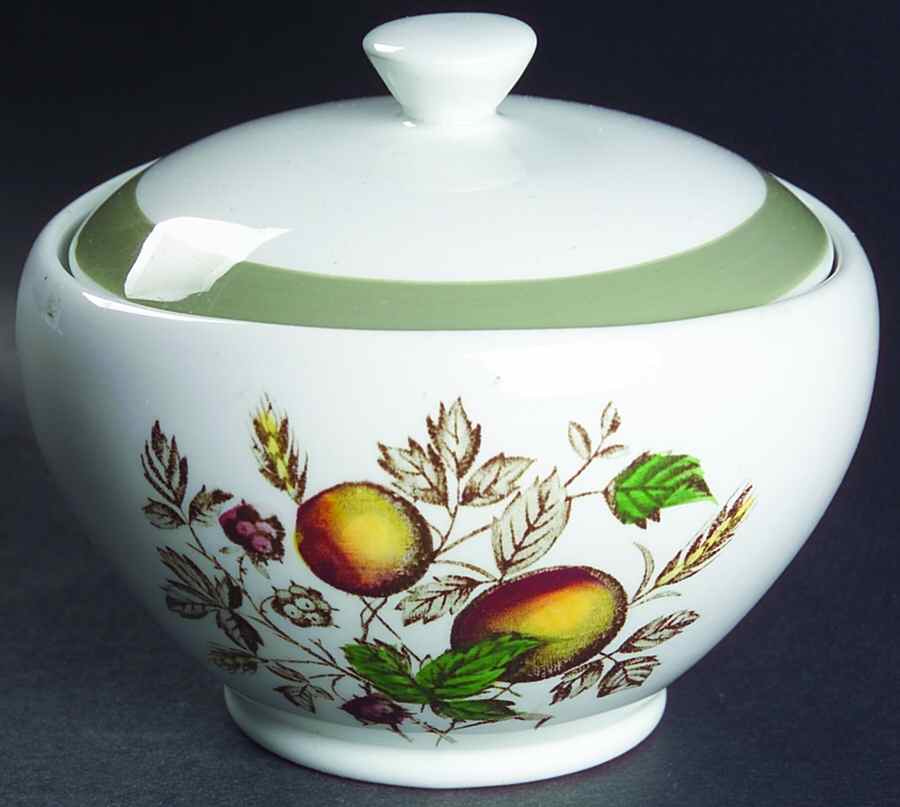 Hereford Sugar Bowl & Lid by Alfred Meakin-1
