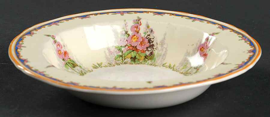Hollyhock Rim Cereal Bowl by Alfred Meakin-1