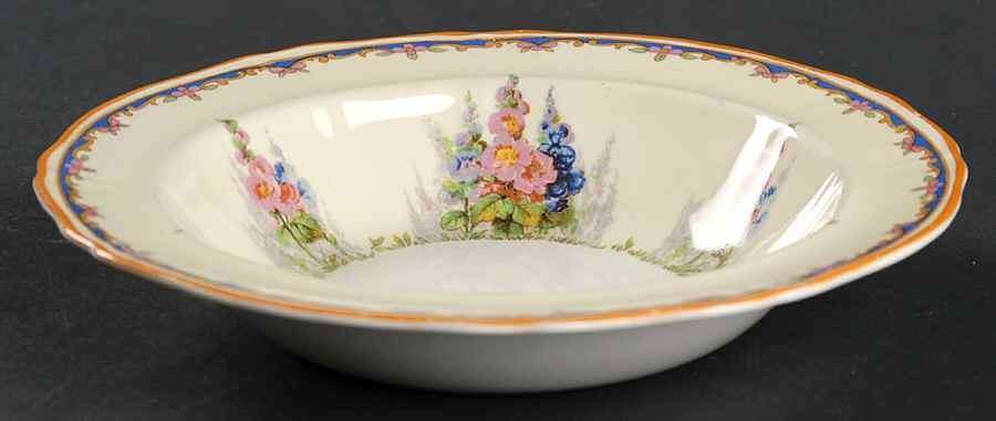 Hollyhock Rim Cereal Bowl by Alfred Meakin-1
