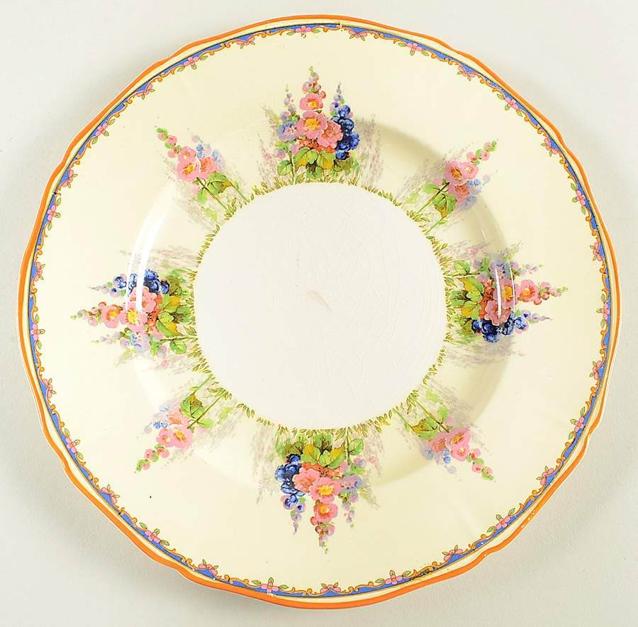 Hollyhock Dinner Plate by Alfred Meakin-1