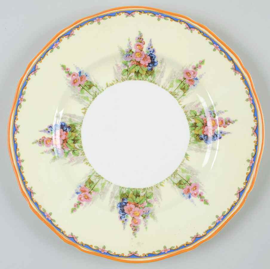 Hollyhock Salad Plate by Alfred Meakin-1
